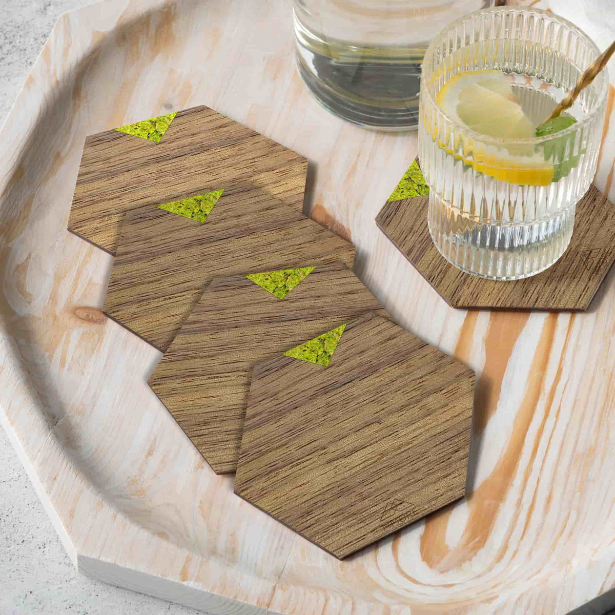 Wooden Coasters - American Walnut / Set of 4 Coasters
