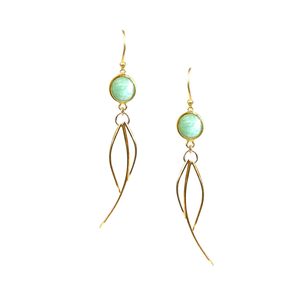 Pendientes colgantes de amazonita