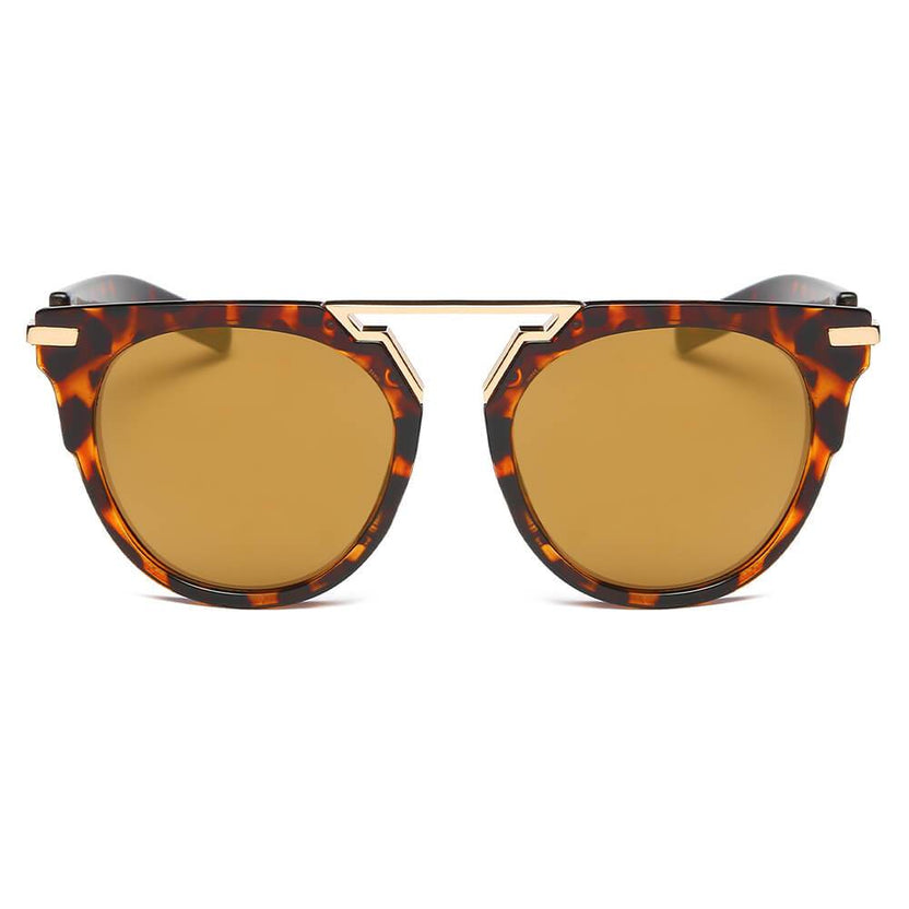 HANOVER | Unisex Fashion Brow-Bar Round Sunglasses
