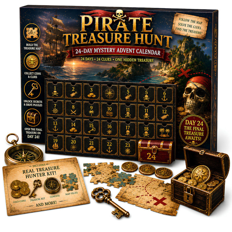 24-Tage-Mystery-Abenteuer-Adventskalender – Weihnachts-Puzzle-Escape-Room-Spiel mit 6 Themen, tägliche Überraschungsentdeckung