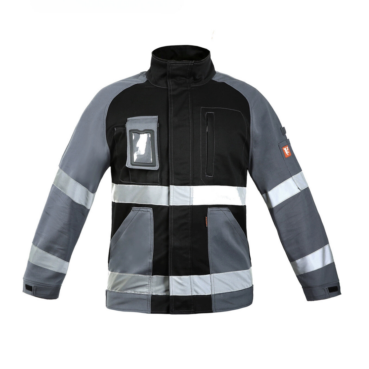 Chaqueta de trabajo – Bandas reflectantes, bolsillo para placa y almacenamiento multiusos – Bauskydd [B232]