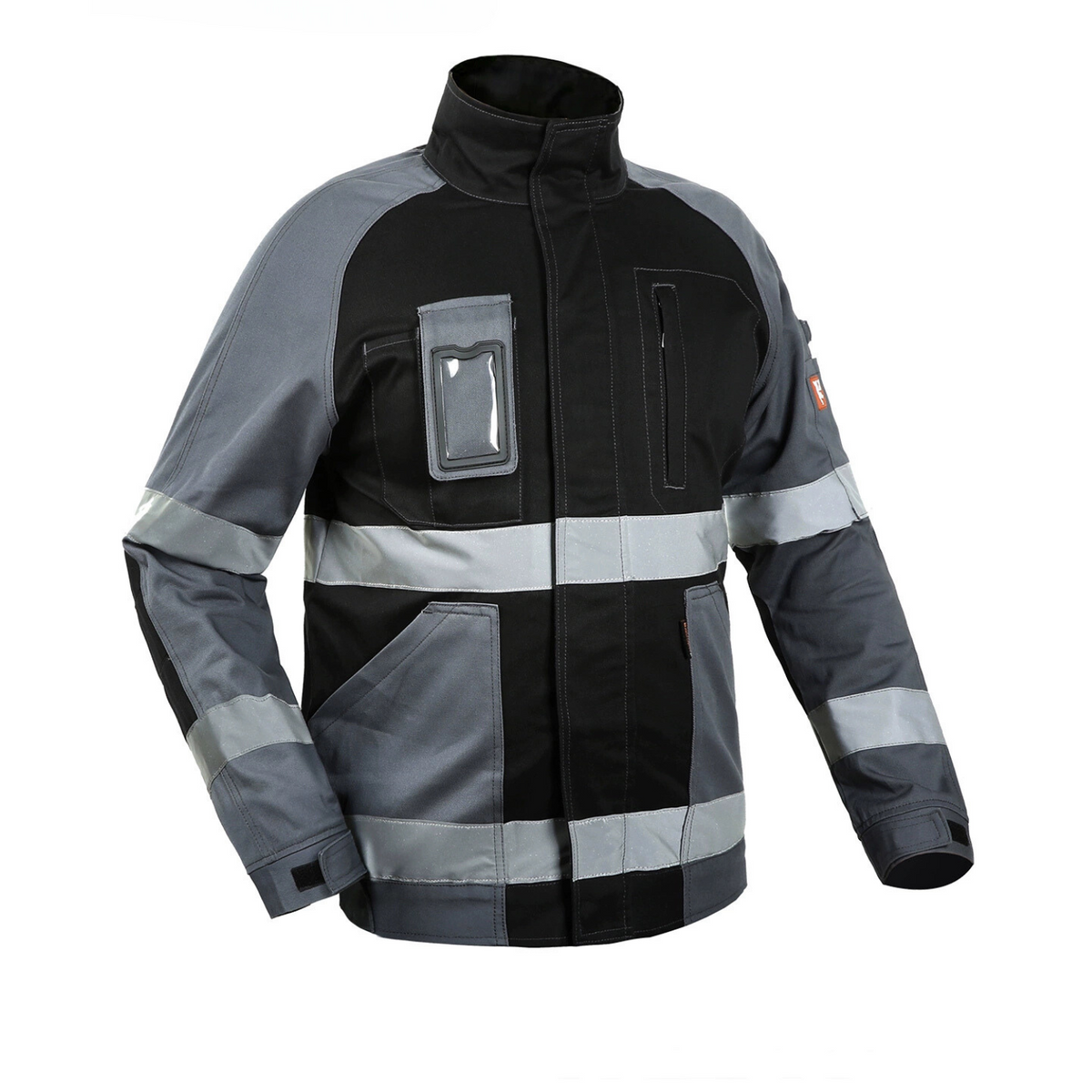 Chaqueta de trabajo – Bandas reflectantes, bolsillo para placa y almacenamiento multiusos – Bauskydd [B232]