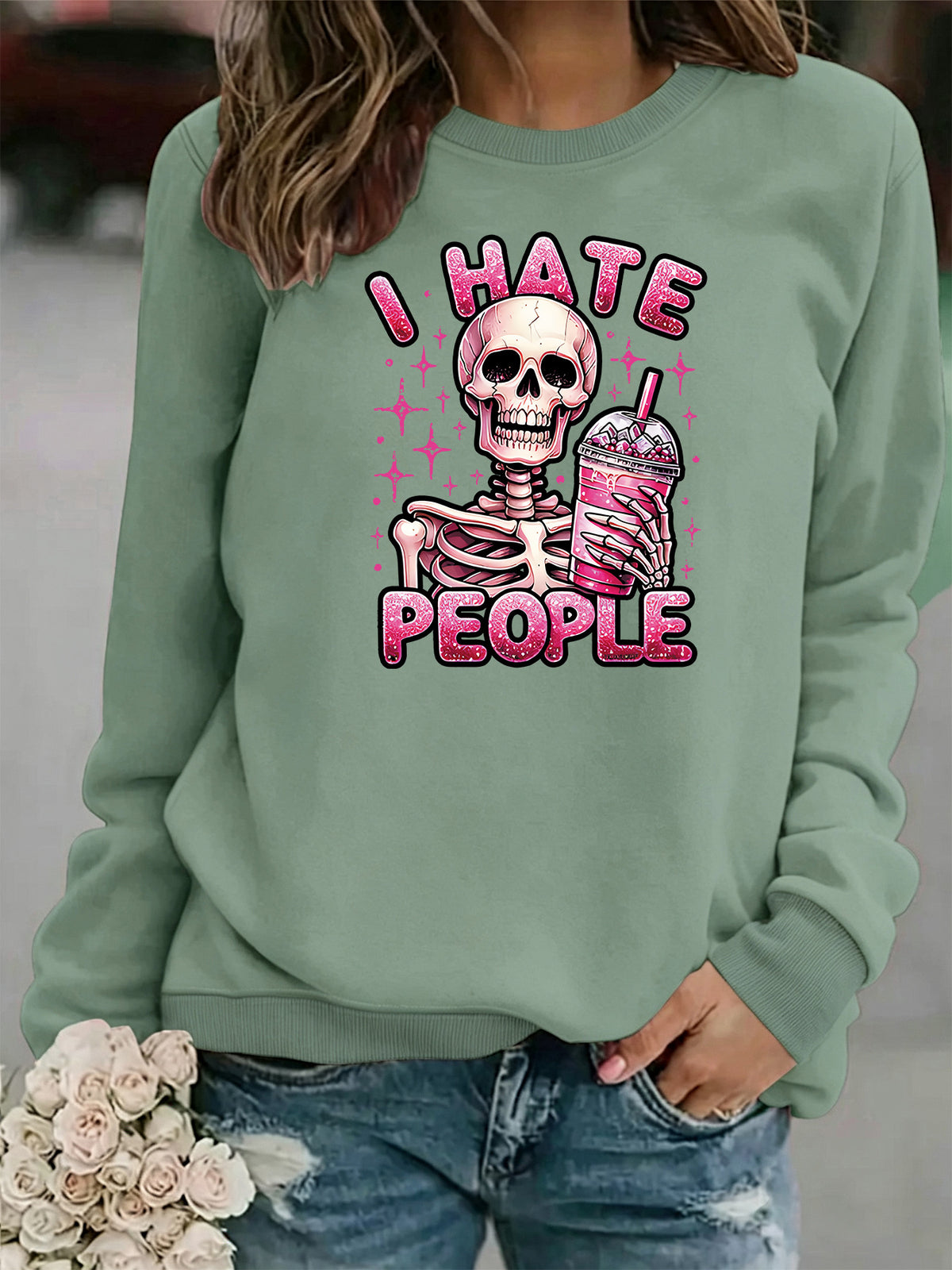 Sweat-shirt ample en velours