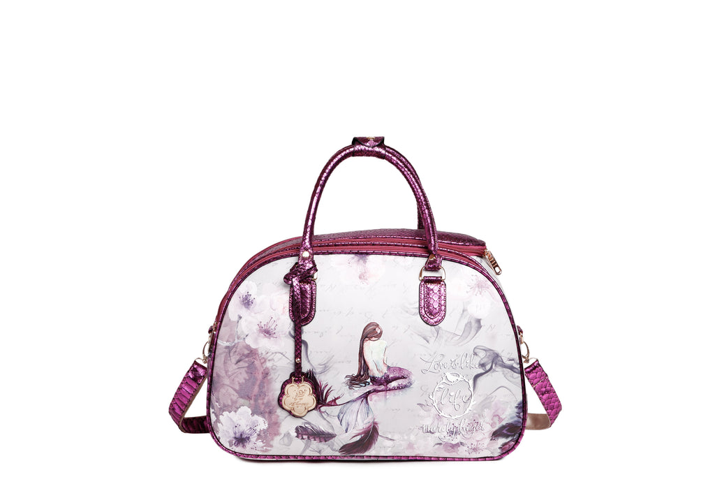 Arosa Elegant Floral Wheeled Travel Set[2pcs Duffel Bag]