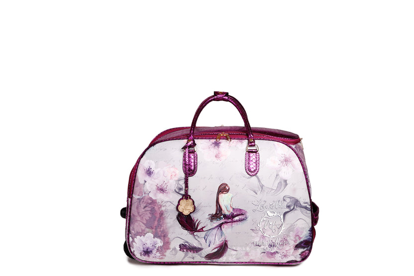 Princess Mera 3PC Set | Rolling Duffel Bag Set + Wallet[BCD6988-6977-Wa]