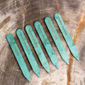 Turquoise Birdseye Maple Collar Stays:  Rare Beauty, Sustainable Choice