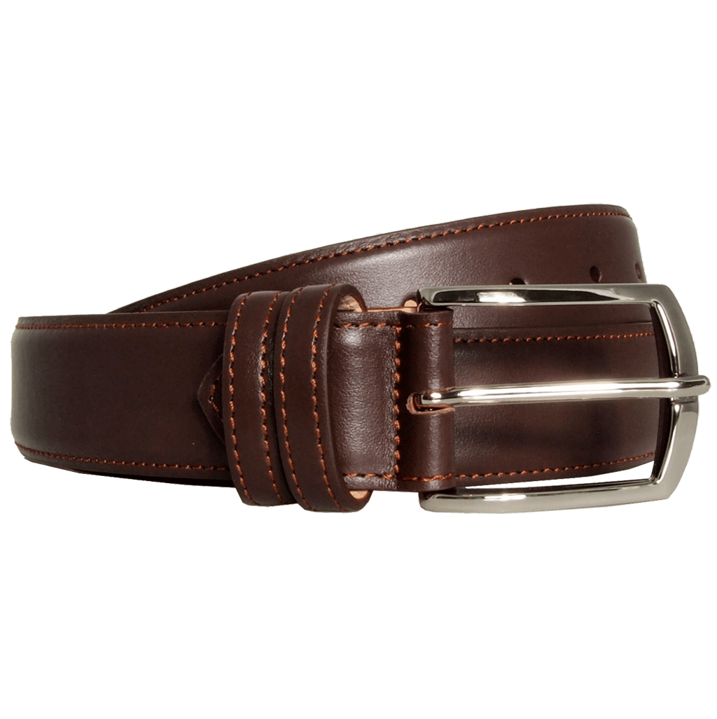 34 Mm Sartorial Buffed Leather Belt Brown