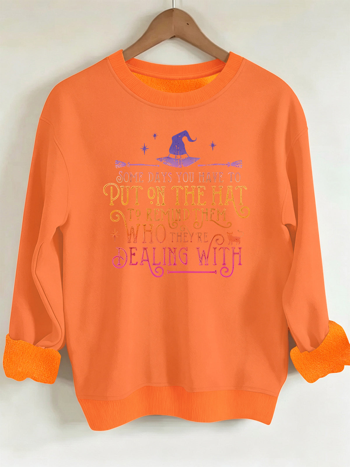 Printed loose women's fleece hoodie