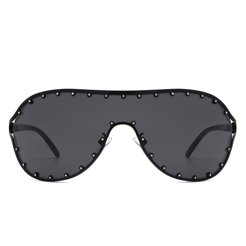 Evanesce – Übergroße Flieger-Sonnenbrille für Damen mit Strass-Design