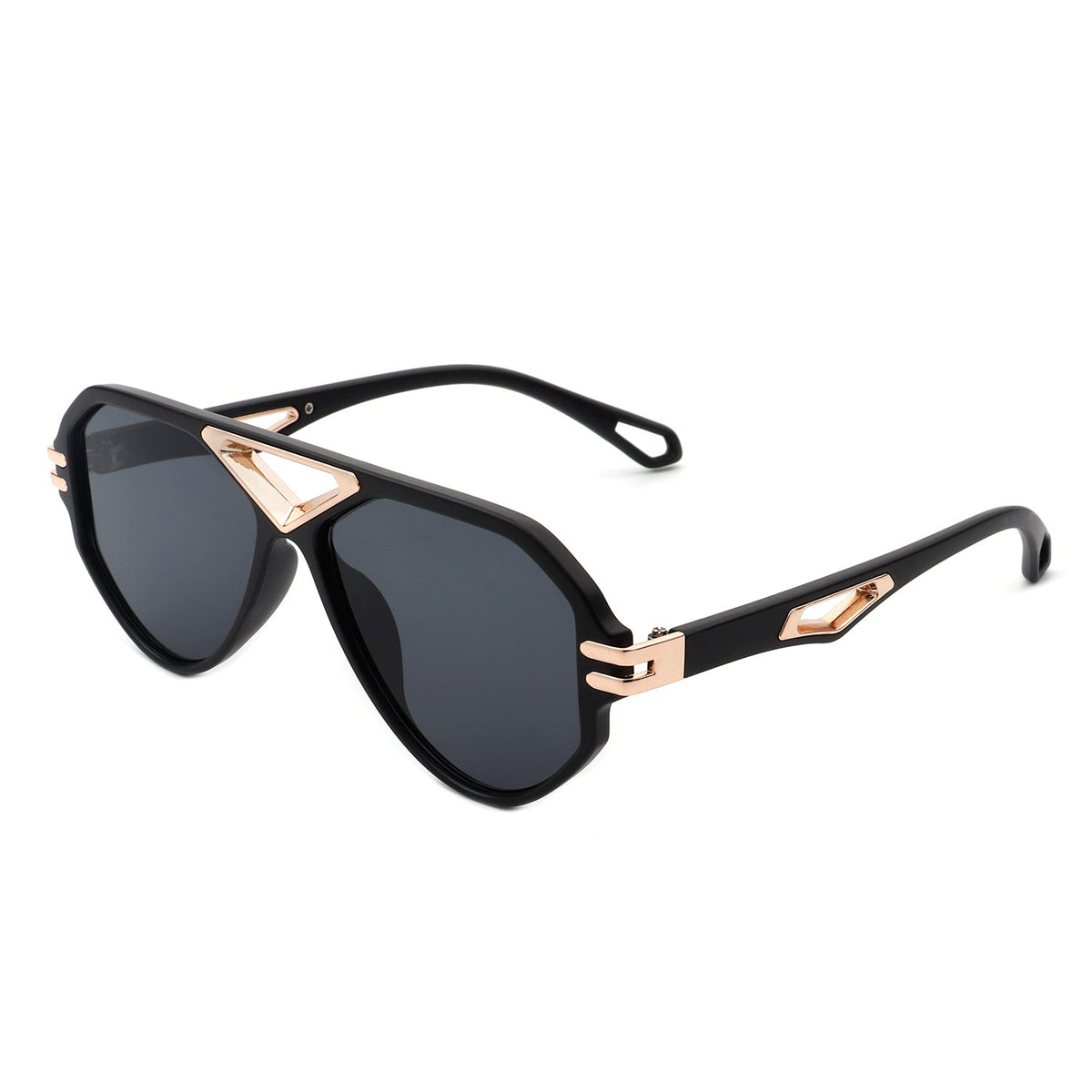 Unityth – Geometryczne, retro, okrągłe okulary przeciwsłoneczne w stylu vintage typu aviator