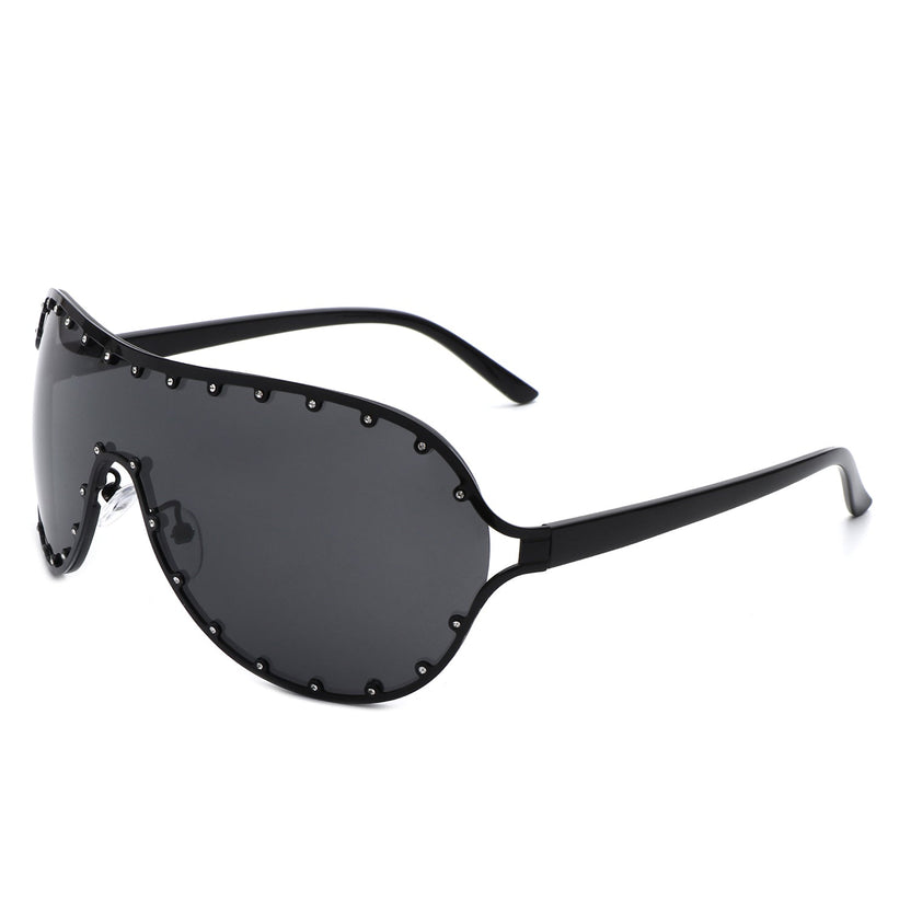 Evanesce – Übergroße Flieger-Sonnenbrille für Damen mit Strass-Design