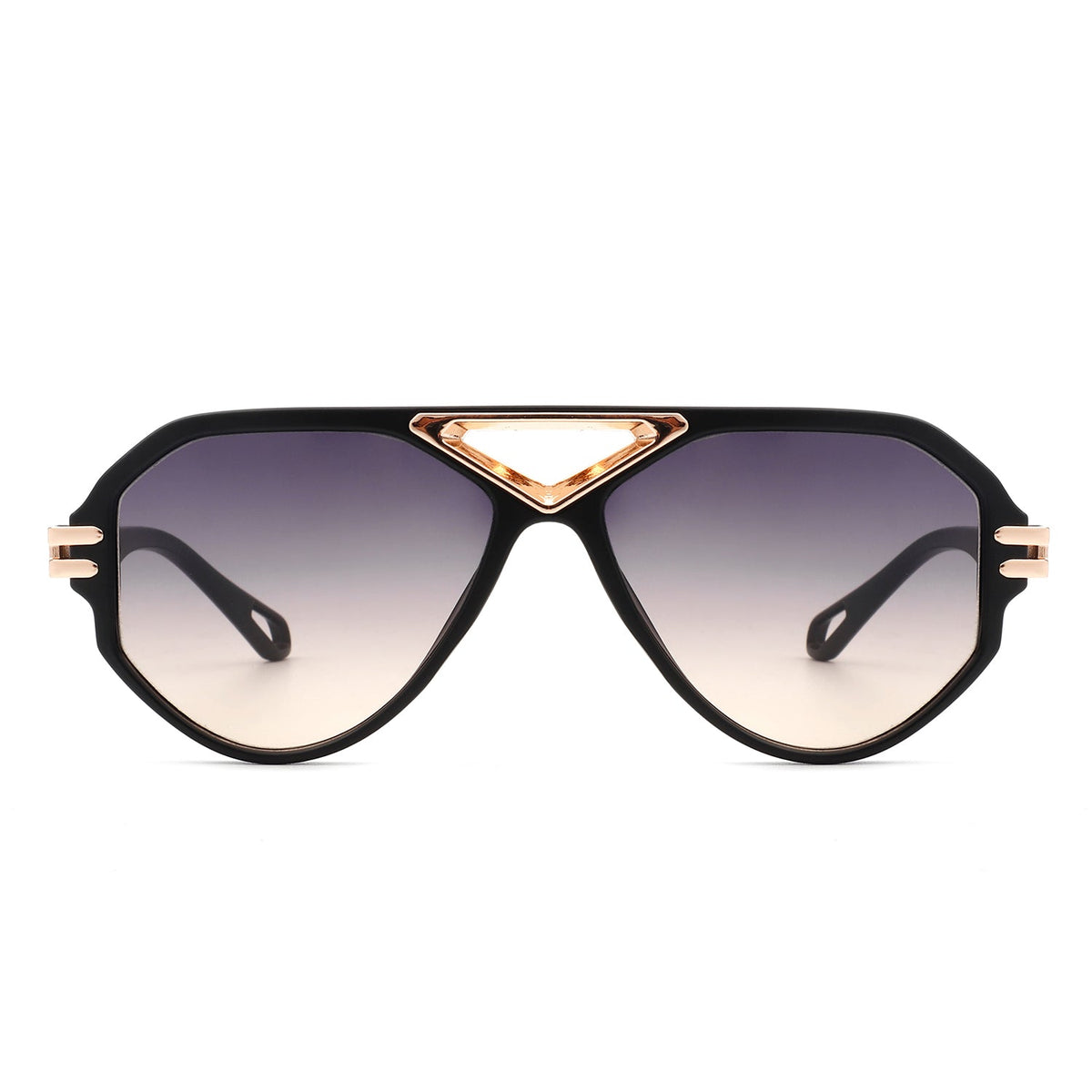 Unityth – Geometryczne, retro, okrągłe okulary przeciwsłoneczne w stylu vintage typu aviator