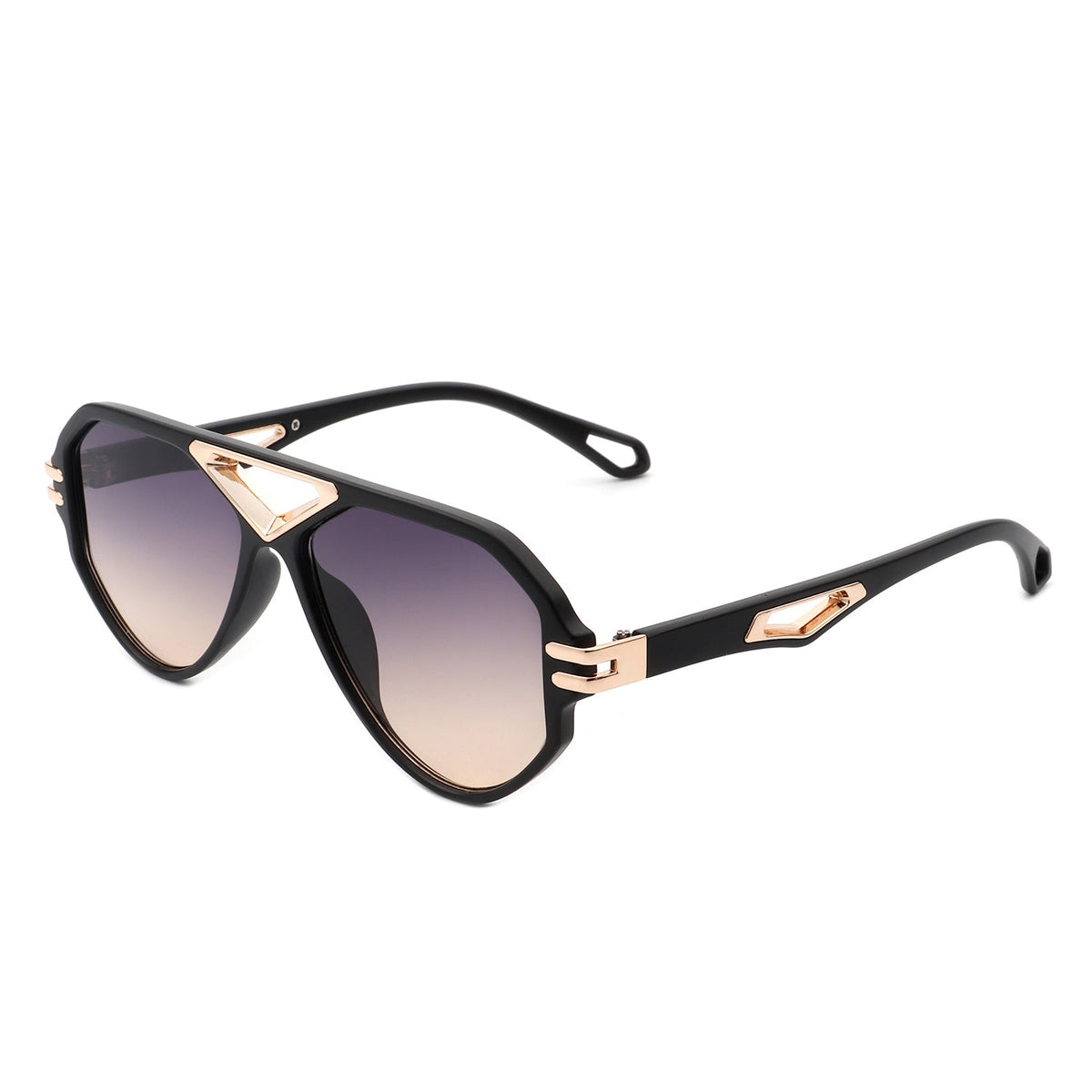 Unityth – Geometryczne, retro, okrągłe okulary przeciwsłoneczne w stylu vintage typu aviator
