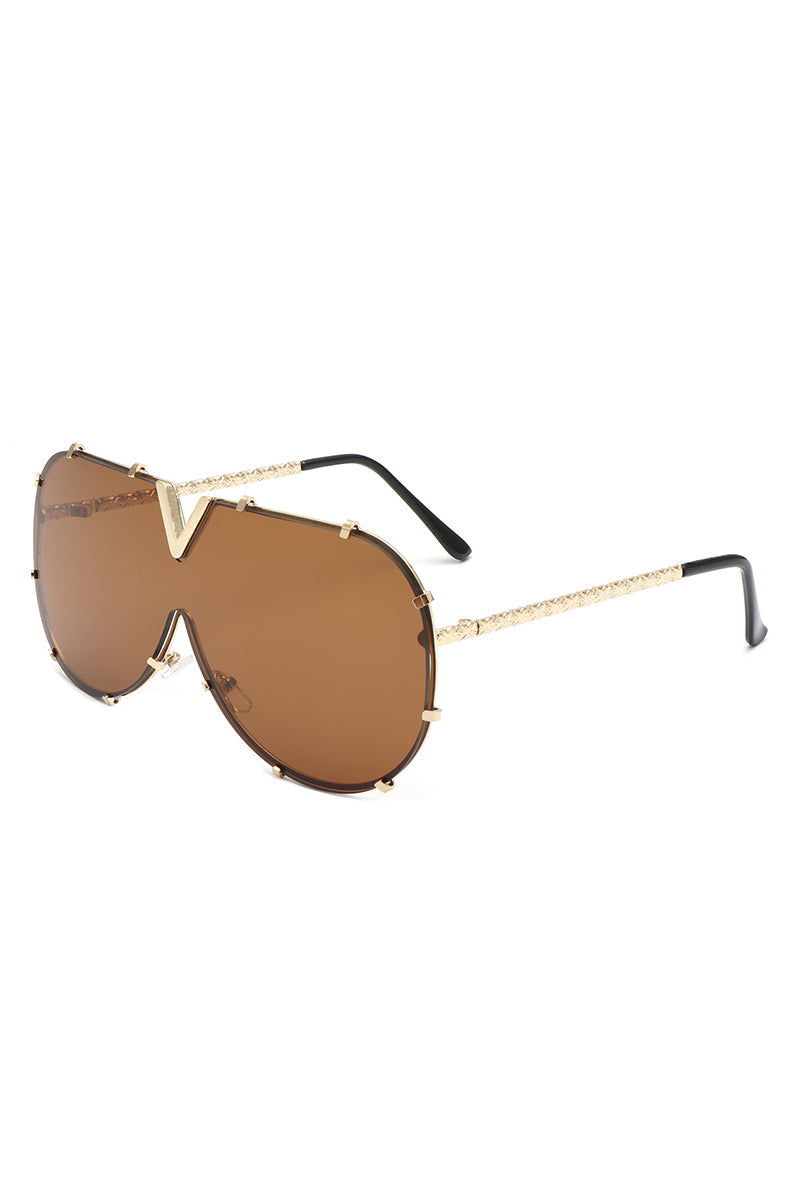 Dazzle – Luxuriöse Oversize-Fliegerbrille