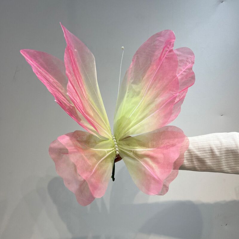 Grand papillon en satin – Décoration artificielle suspendue au plafond pour mariages, scènes, fêtes et centres de table événementiels