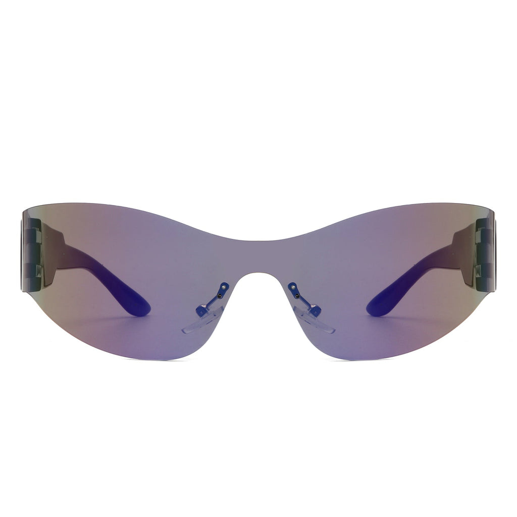 Galadriel - Futuristic Mirrored Cyberpunk Sport Sunglasses