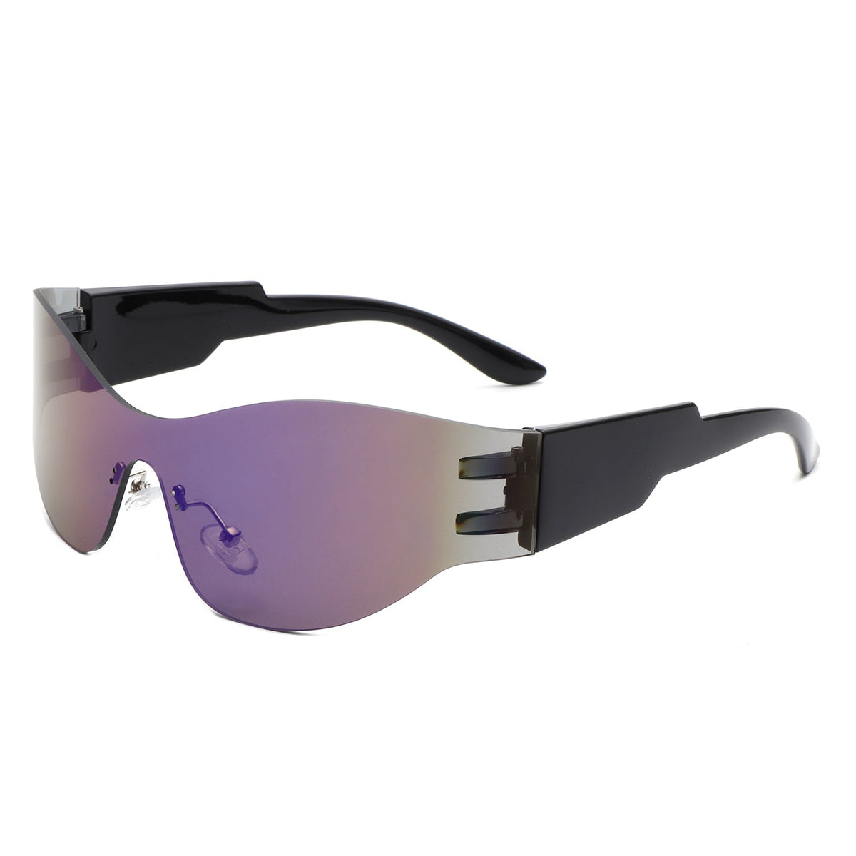 Galadriel - Gafas de sol deportivas futuristas de estilo cyberpunk con espejo