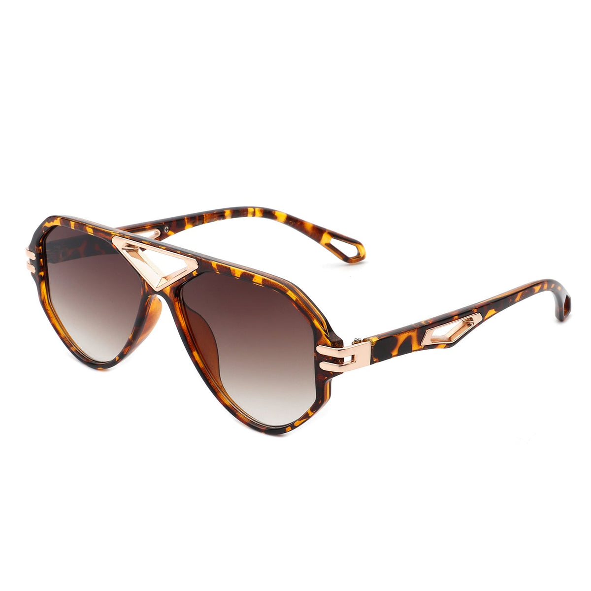 Unityth – Geometryczne, retro, okrągłe okulary przeciwsłoneczne w stylu vintage typu aviator