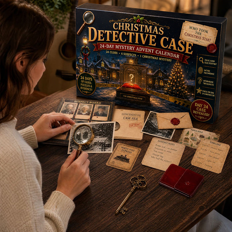 24-Tage-Mystery-Abenteuer-Adventskalender – Weihnachts-Puzzle-Escape-Room-Spiel mit 6 Themen, tägliche Überraschungsentdeckung