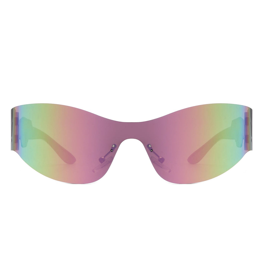 Galadriel - Futuristic Mirrored Cyberpunk Sport Sunglasses