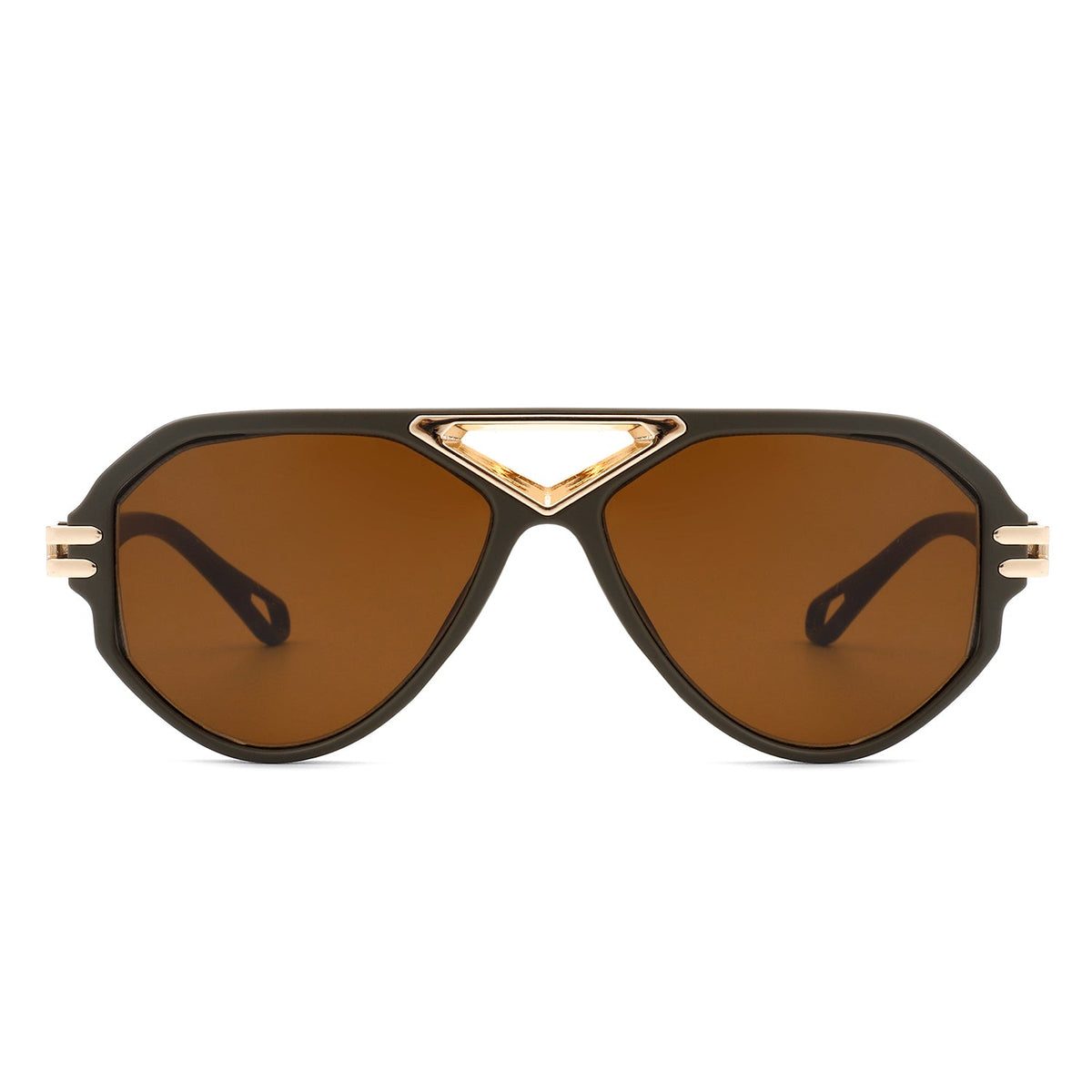 Unityth – Geometryczne, retro, okrągłe okulary przeciwsłoneczne w stylu vintage typu aviator