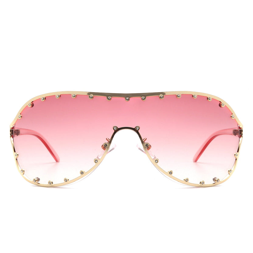 Evanesce – Übergroße Flieger-Sonnenbrille für Damen mit Strass-Design