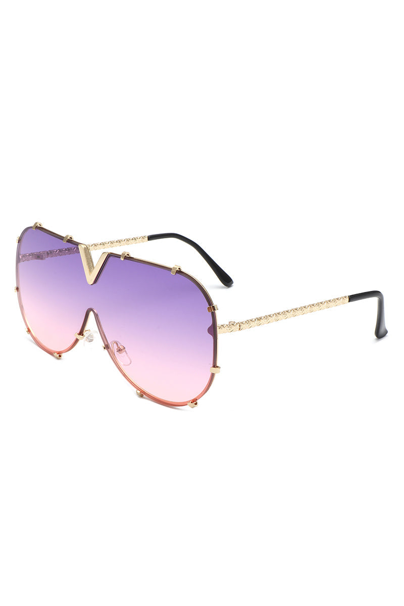 Dazzle – Luxuriöse Oversize-Fliegerbrille