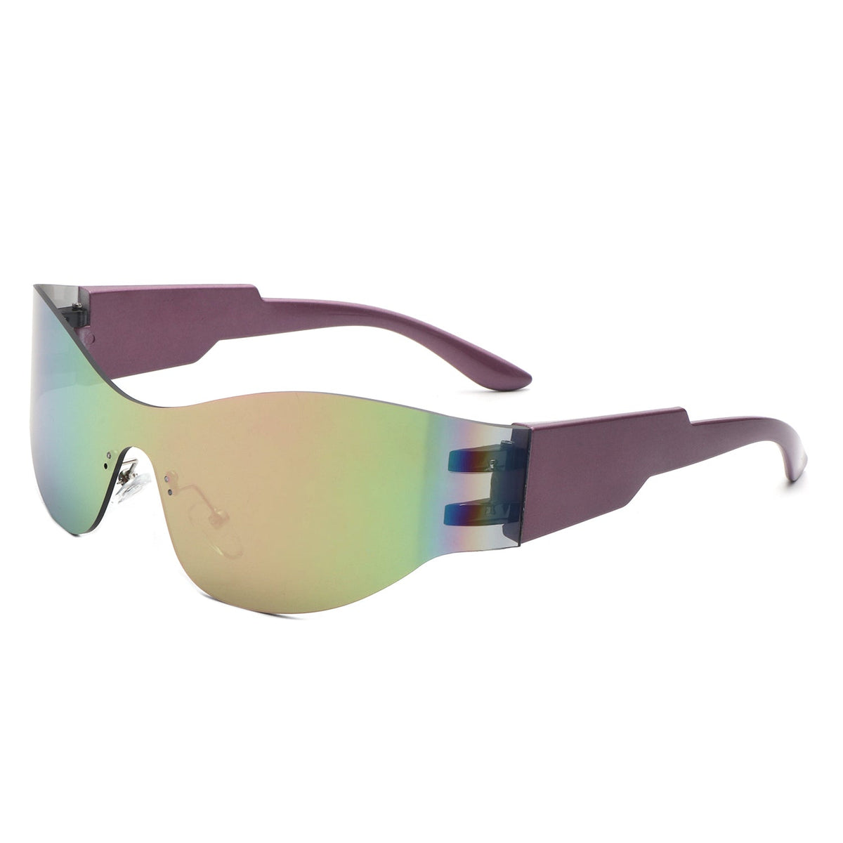 Galadriel - Gafas de sol deportivas futuristas de estilo cyberpunk con espejo