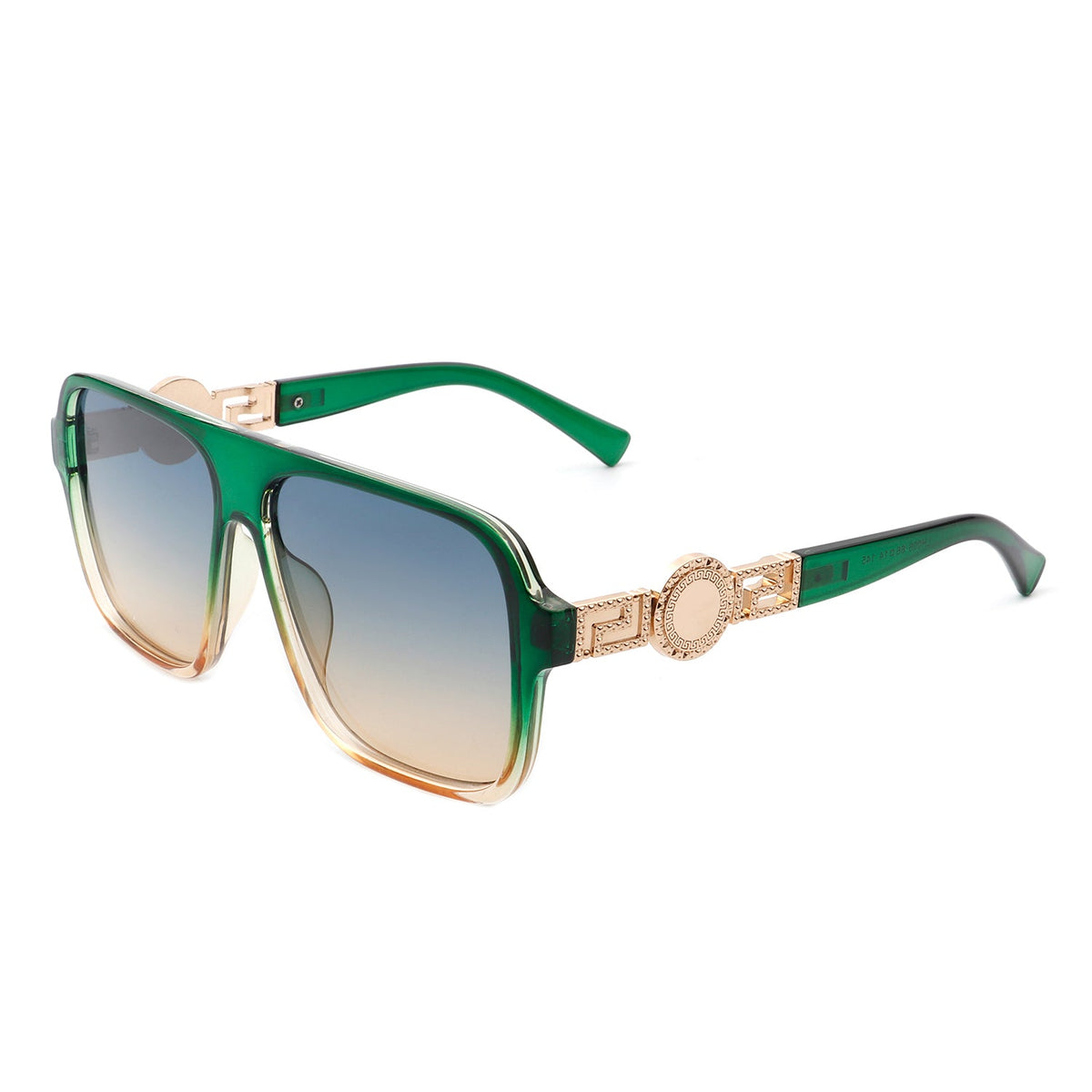 Violetra - Lunettes de soleil vintage style aviateur carré rétro à sommet plat