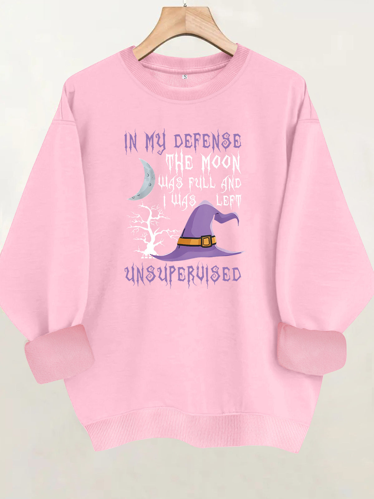 Round neck fleece hoodie