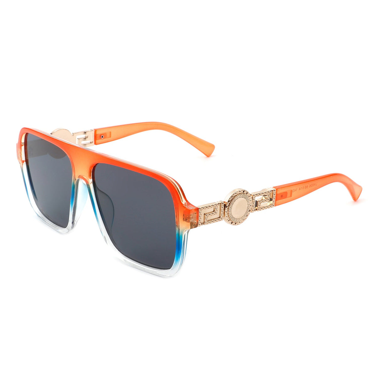 Violetra - Lunettes de soleil vintage style aviateur carré rétro à sommet plat