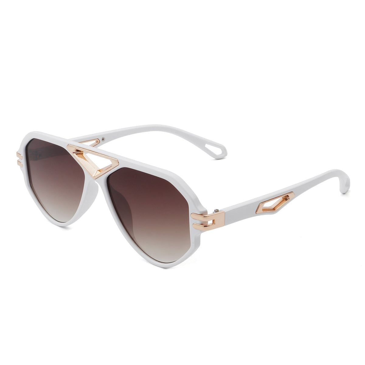 Unityth – Geometryczne, retro, okrągłe okulary przeciwsłoneczne w stylu vintage typu aviator