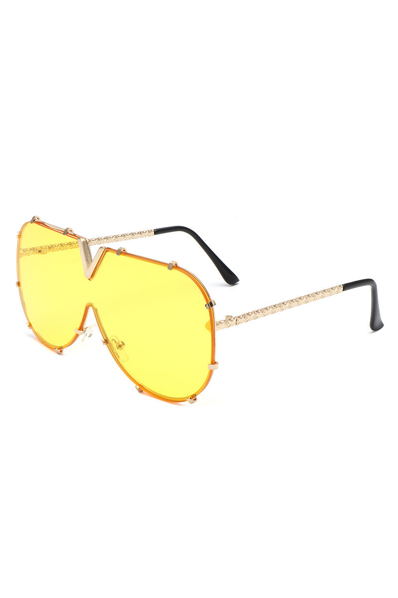 Dazzle - Gafas de sol aviador de lujo extragrandes