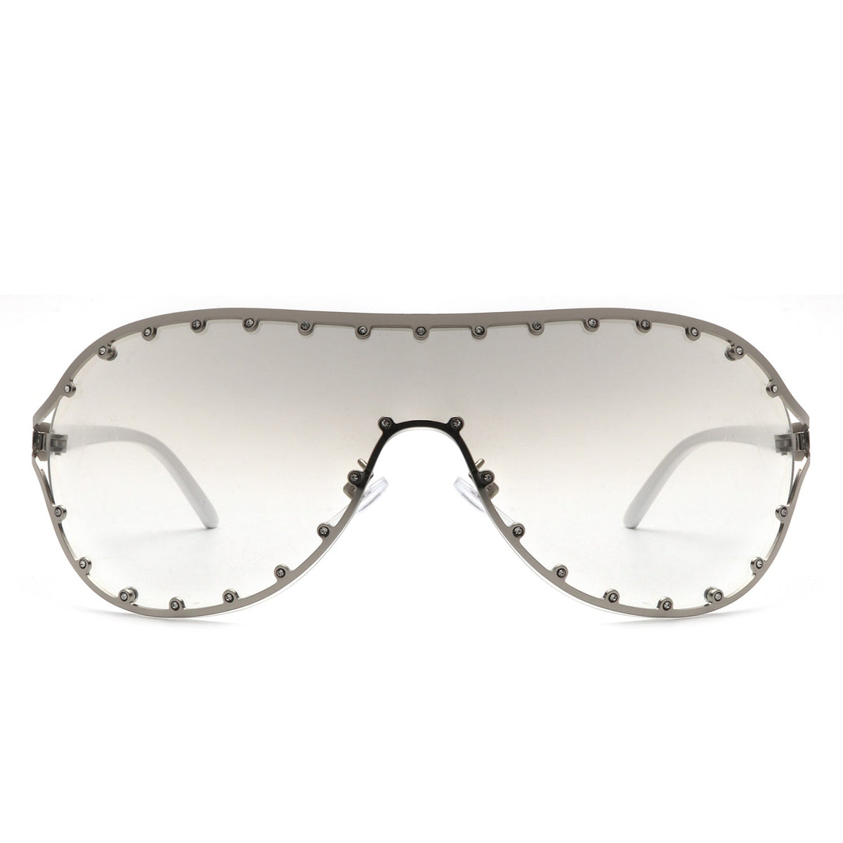 Evanesce - Oversized Aviator Rhinestone Design Women's Sunglasses
