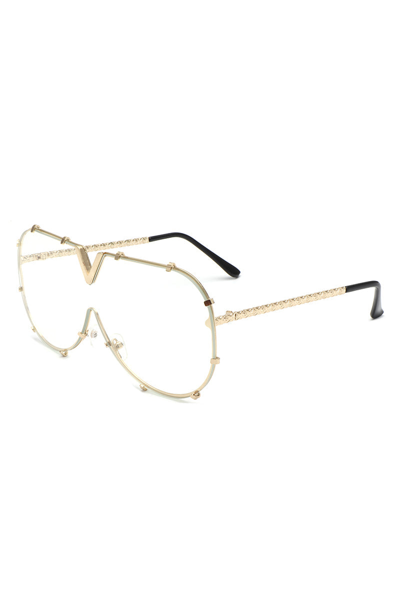 Dazzle - Gafas de sol aviador de lujo extragrandes