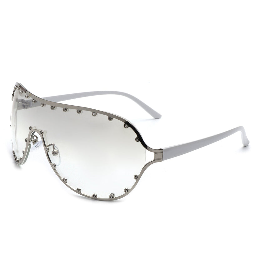 Evanesce – Übergroße Flieger-Sonnenbrille für Damen mit Strass-Design