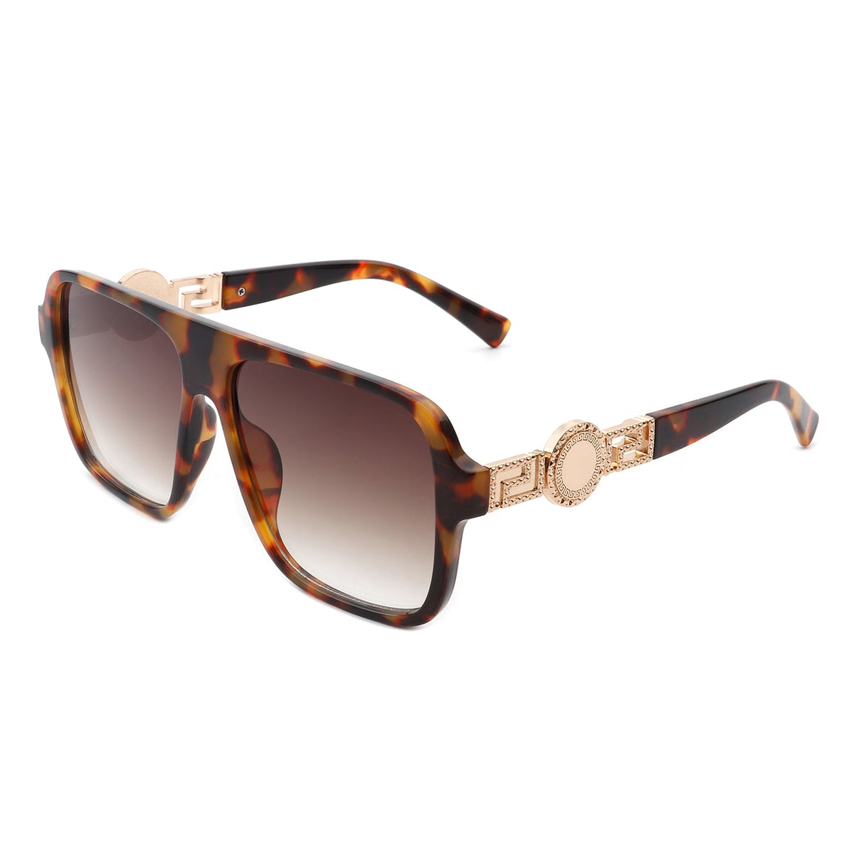 Violetra - Lunettes de soleil vintage style aviateur carré rétro à sommet plat