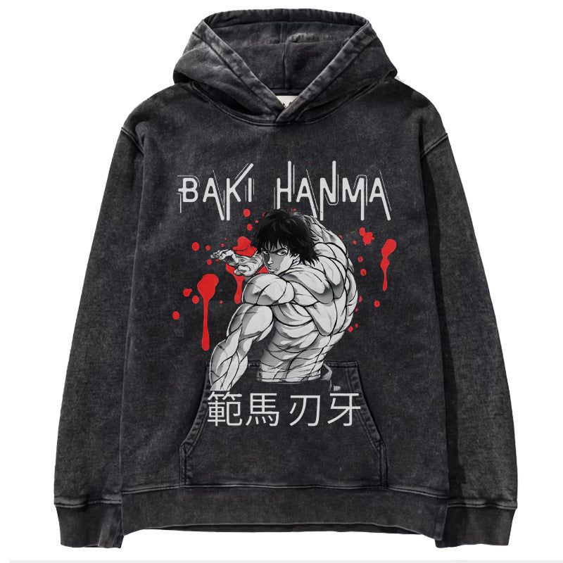 Blade Teeth Anime-tröja med huva för dam och herr