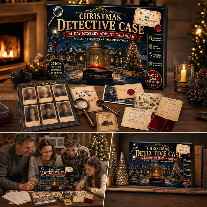 24-Tage-Mystery-Abenteuer-Adventskalender – Weihnachts-Puzzle-Escape-Room-Spiel mit 6 Themen, tägliche Überraschungsentdeckung
