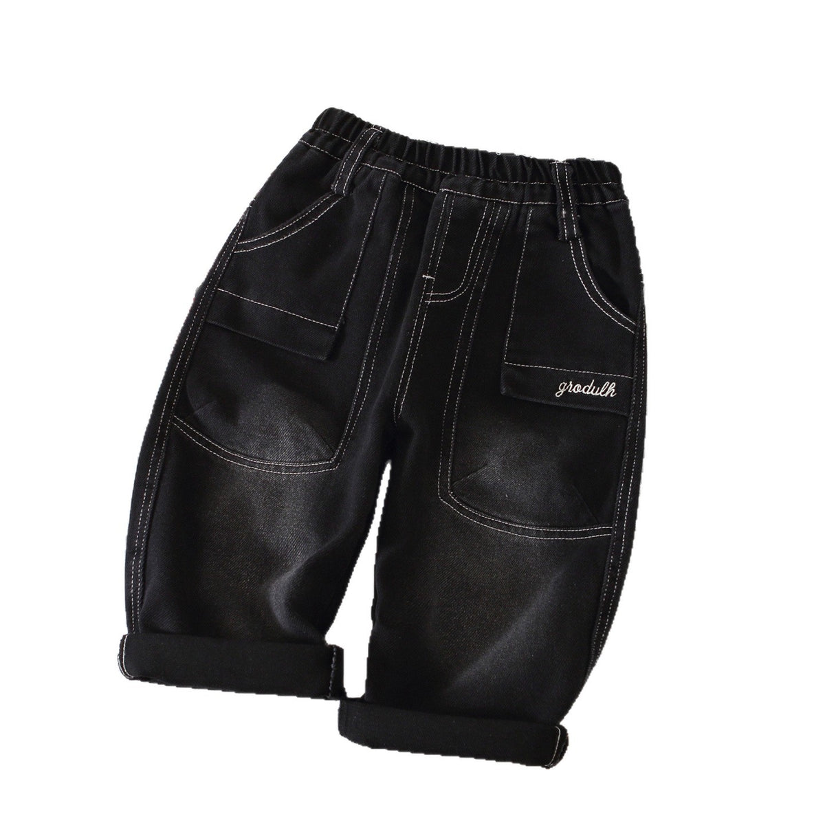 Pojkbyxor i cargomodell i denim