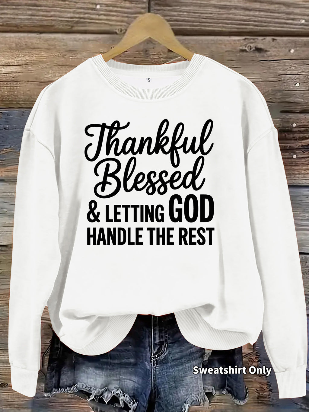 Loose velvet sweatshirt