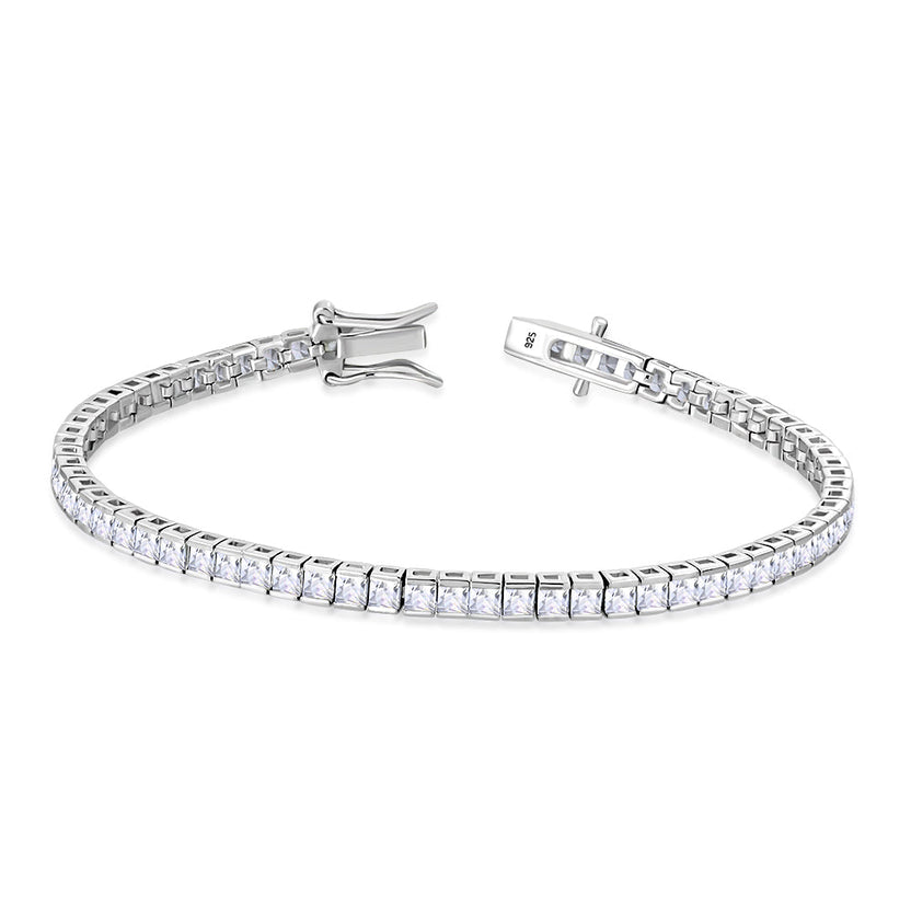 5mm Wide 18cm Long  | White CZ Sterling Silver Tennis Bracelet