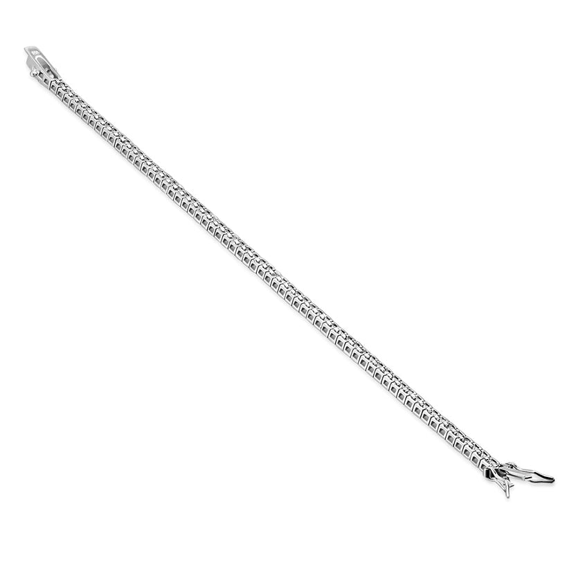 5mm Wide 18cm Long  | White CZ Sterling Silver Tennis Bracelet