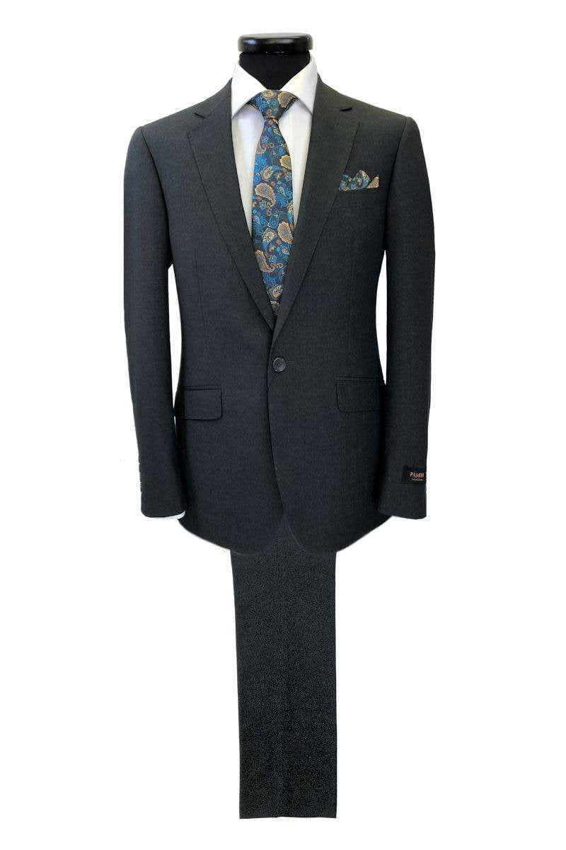 Charcoal 1-Button Regular Fit Suit