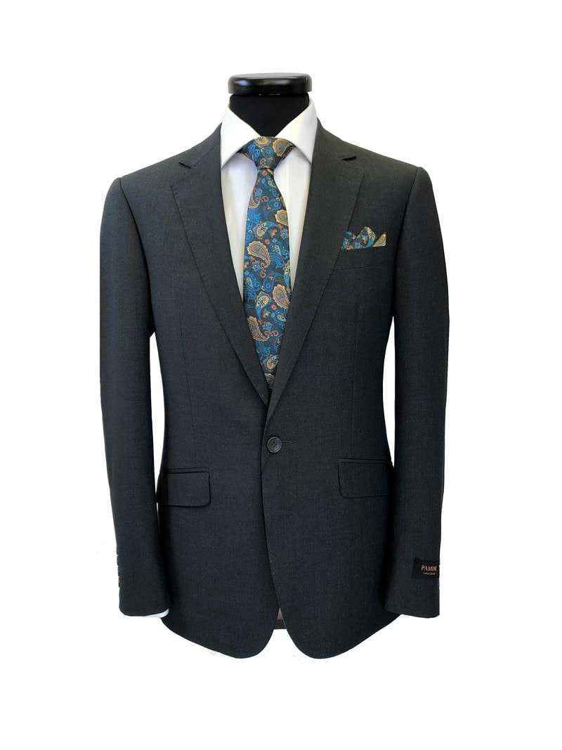 Charcoal 1-Button Regular Fit Suit