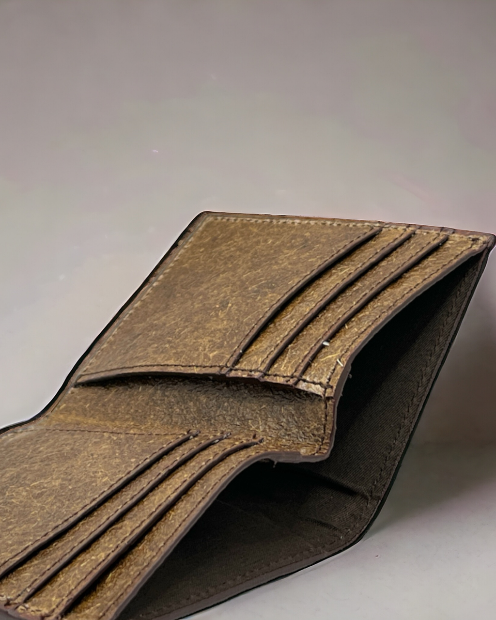 Billetera compacta con RFID | Cuero de coco