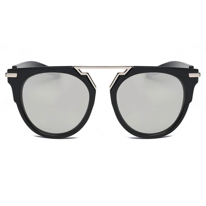 HANOVER | Unisex Fashion Brow-Bar Round Sunglasses