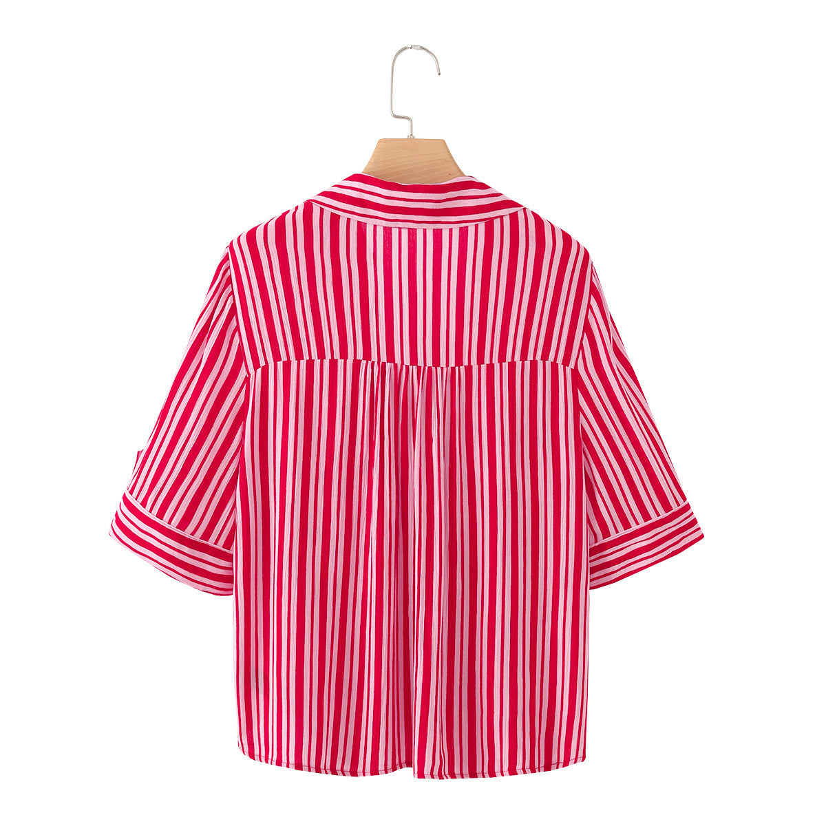 Ensemble chemise à manches courtes avec bordure roulottée et pantalon long pour femme
