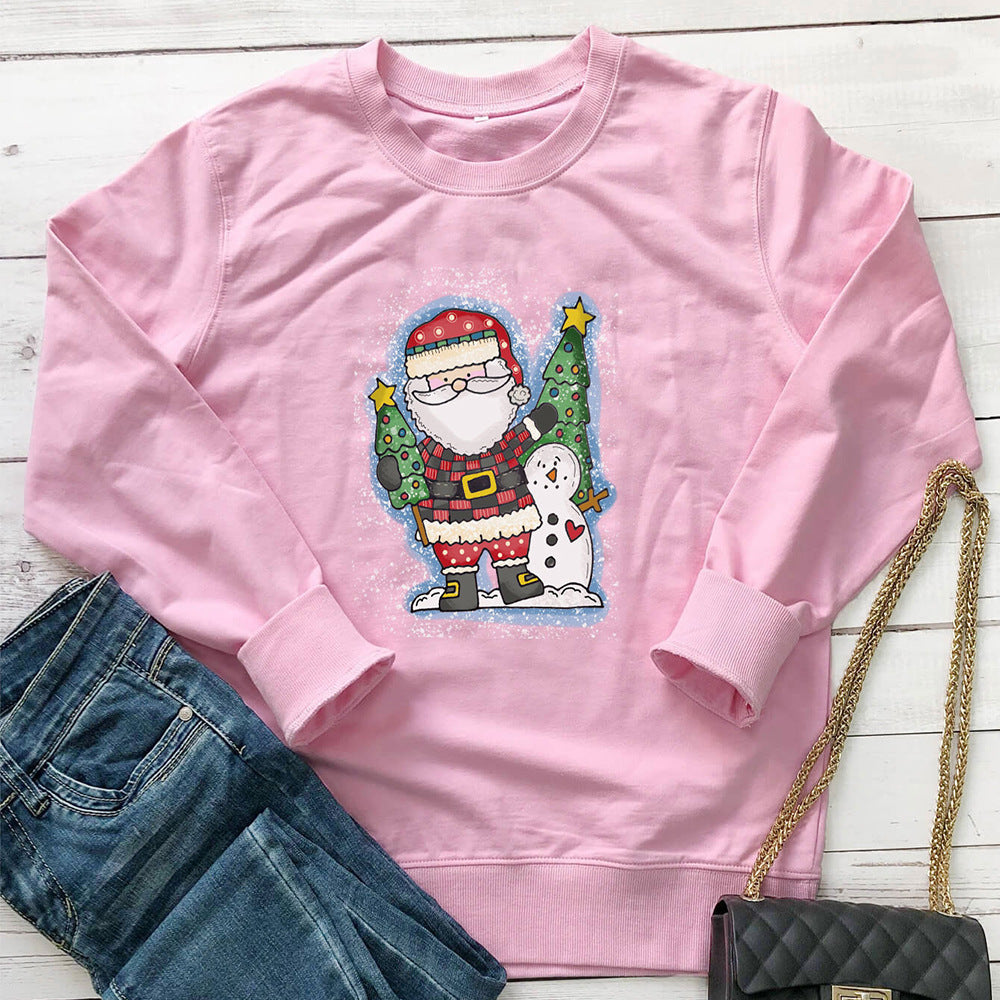 Sweat à capuche imprimé sapin de Noël