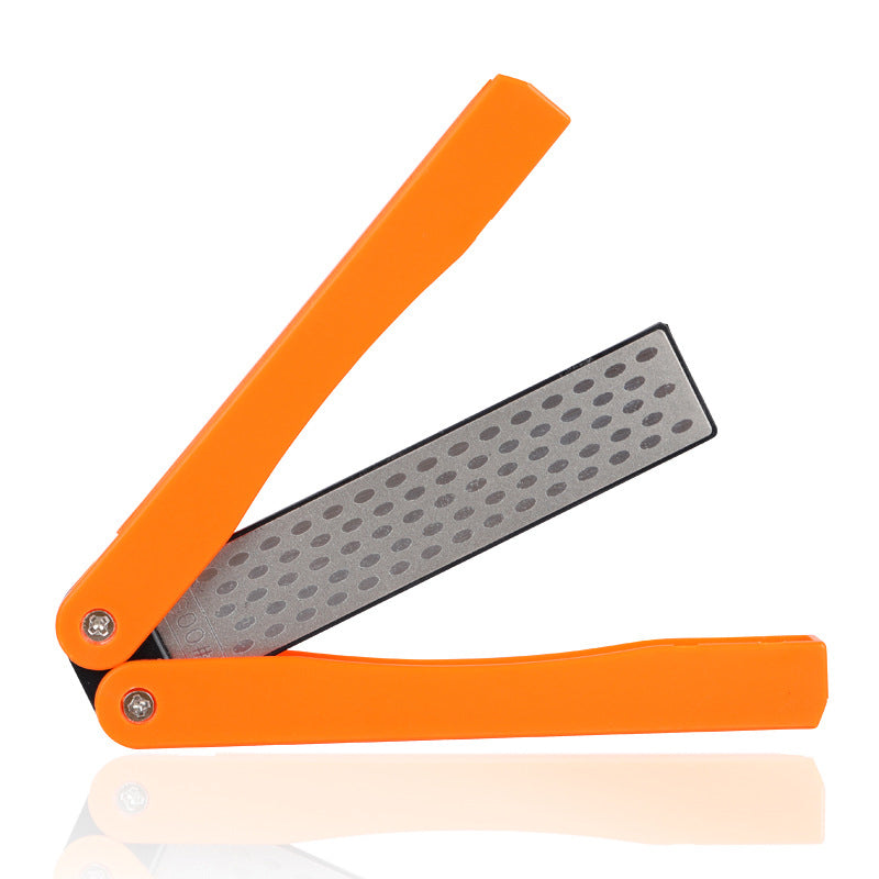 Affûteur de couteau de poche pliable - Pierre à aiguiser diamantée double grain, compact pour le camping et la randonnée